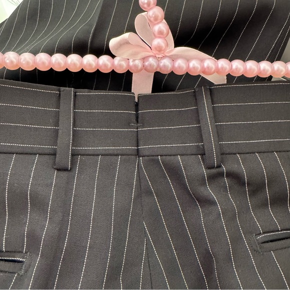 Gucci pants pin stripe black white logo buttons business professional stylish - Picture 9 of 16
